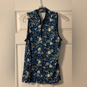 🎾⛳️💙 Tory Sport Floral Golf Top Size XL | NWOT Top | Preppy Tennis Vibes 🎾⛳️💙